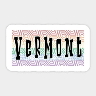 LGBTQ PATTERN AMERICA VERMONT Sticker